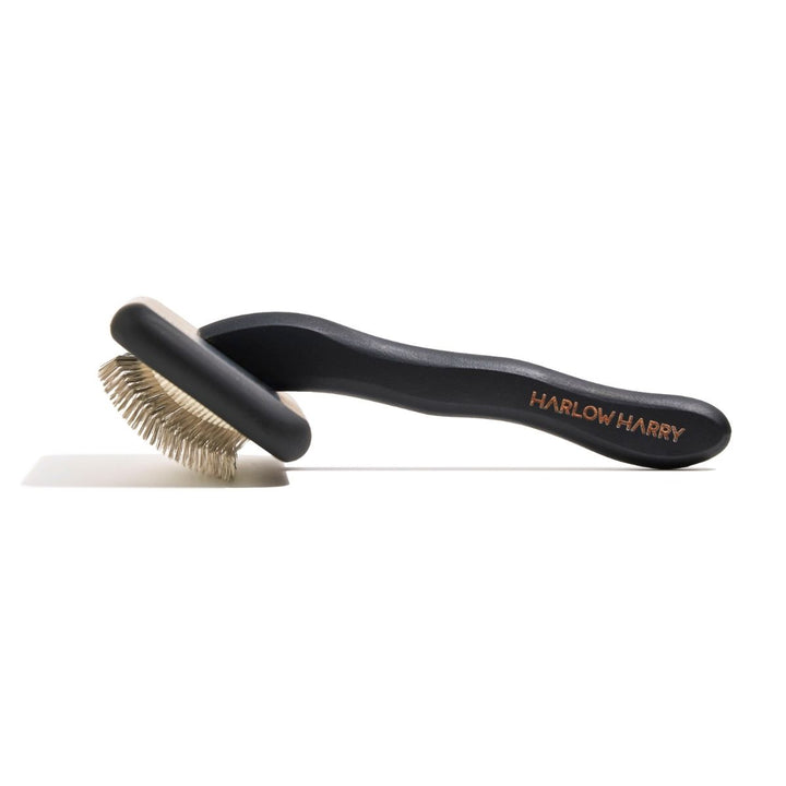 HARLOW HARRY soft pin dog slicker brush for gentle grooming and detangling.